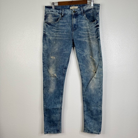 Zara Man Distressed Skinny Fit Jeans Size 34 - Picture 1 of 5
